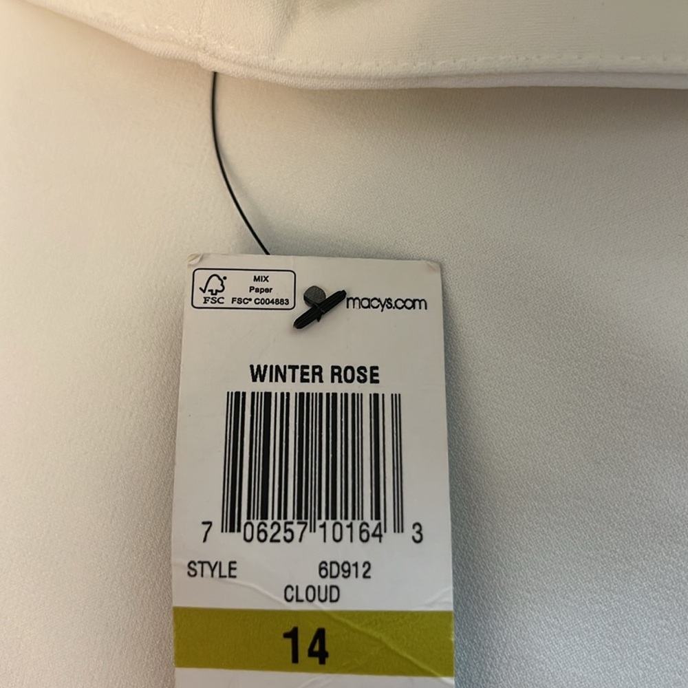 Alfani Bell Sleeve Winter Rose Blouse Size 14 New With Tags - Picture 9 of 9